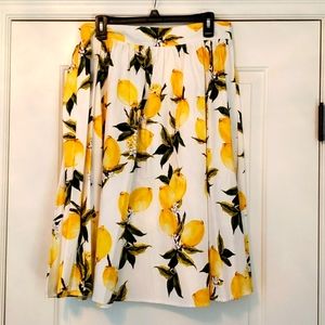 Cotton skirt lemon print xl
